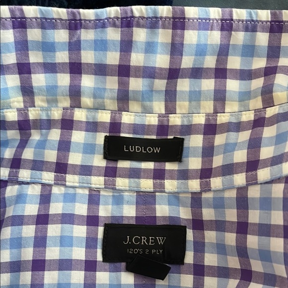 Men's Blue/Purple Checkered Shirt - Picture 2 of 3